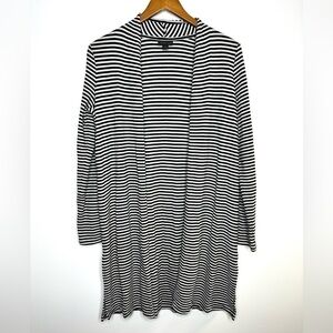 J Jill Striped Duster Open Cardigan